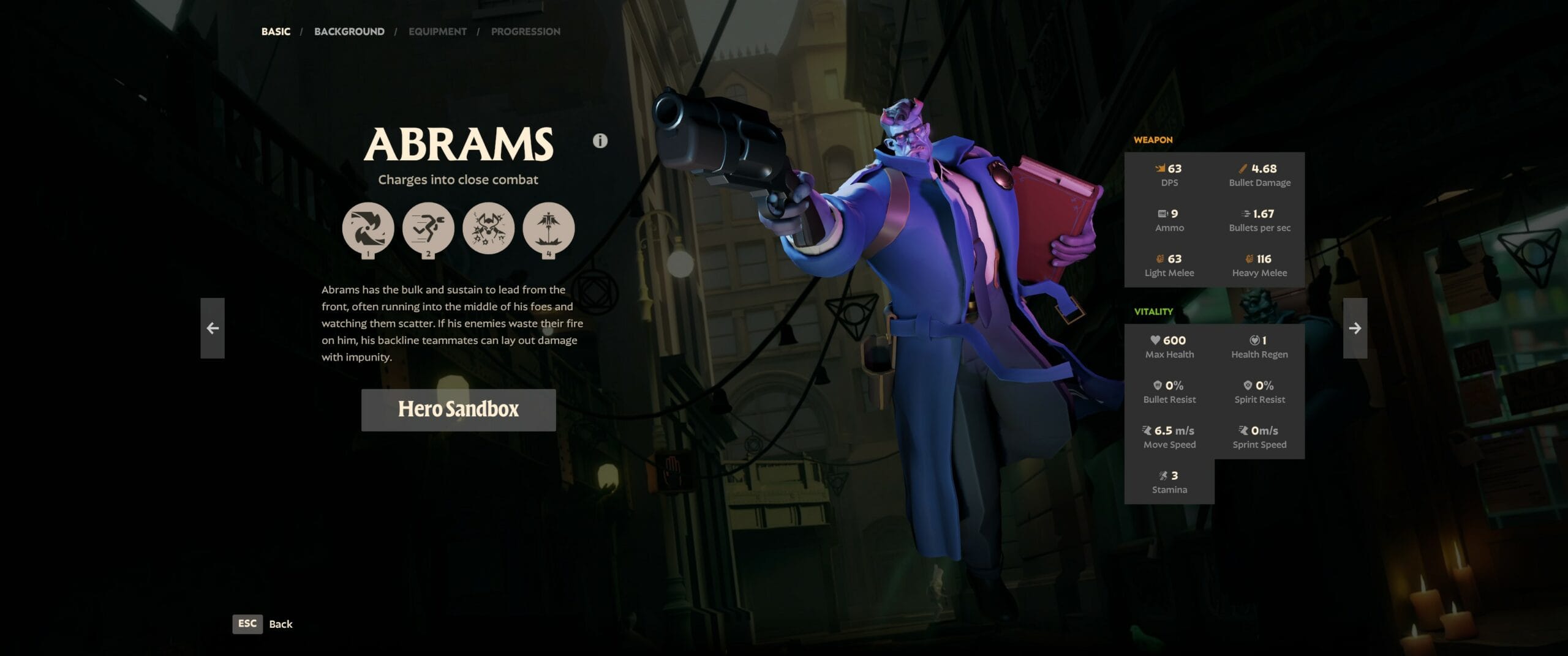 Beta Character Overview of Deadlock Abrams