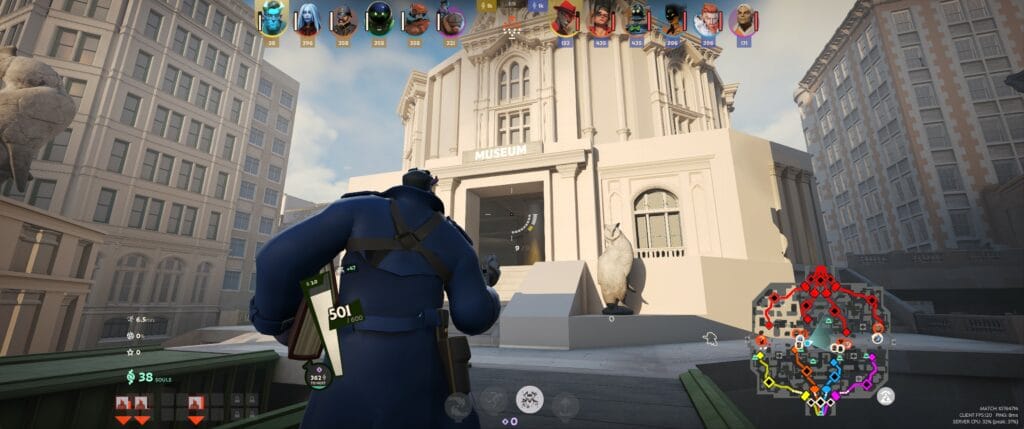Beta Deadlock Abrams mirando el museo