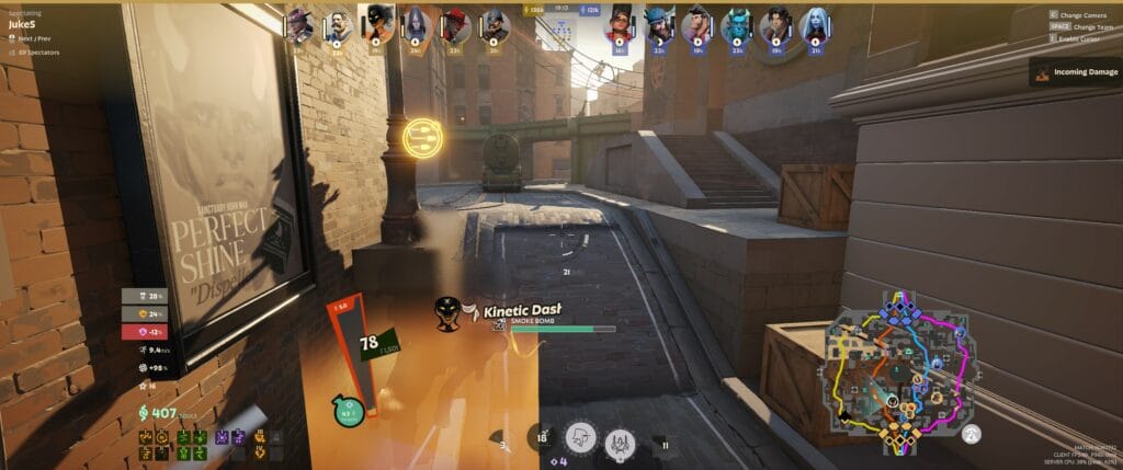 Beta Deadlock Haze Smoke Bomb to get away