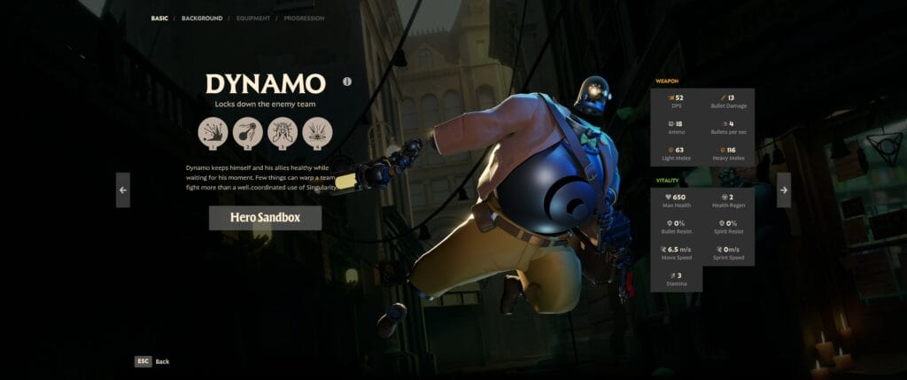 Beta Deadlock Dynamo Main Screen Stats overview