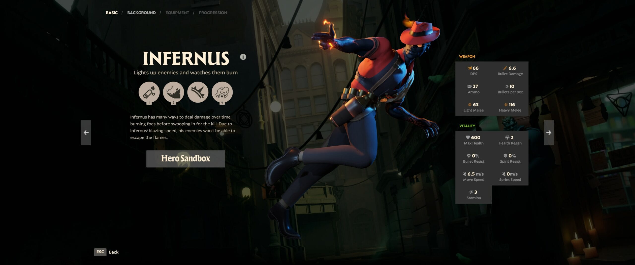 Beta Deadlock Infernus Main Screen Overview and Stats