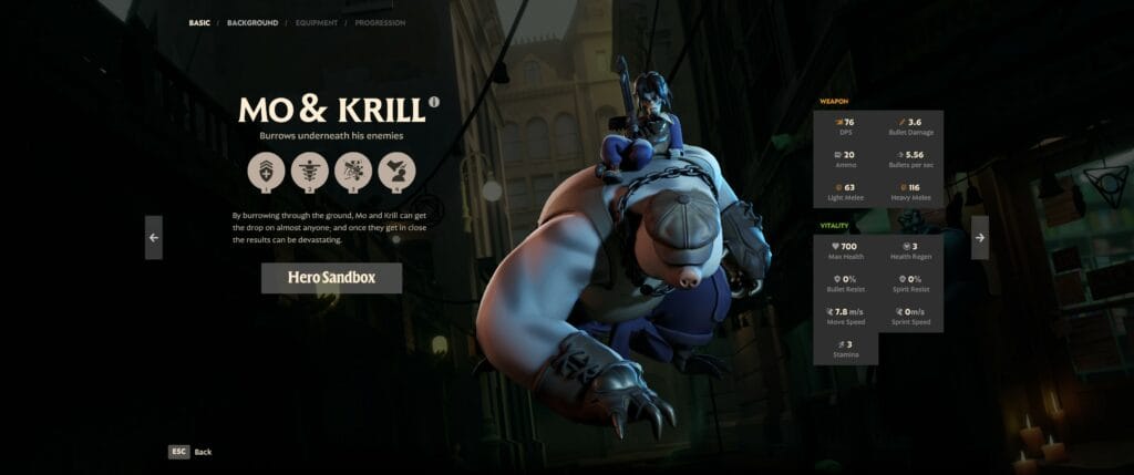 Beta Deadlock Mo & Krill Main Screen Stats overview