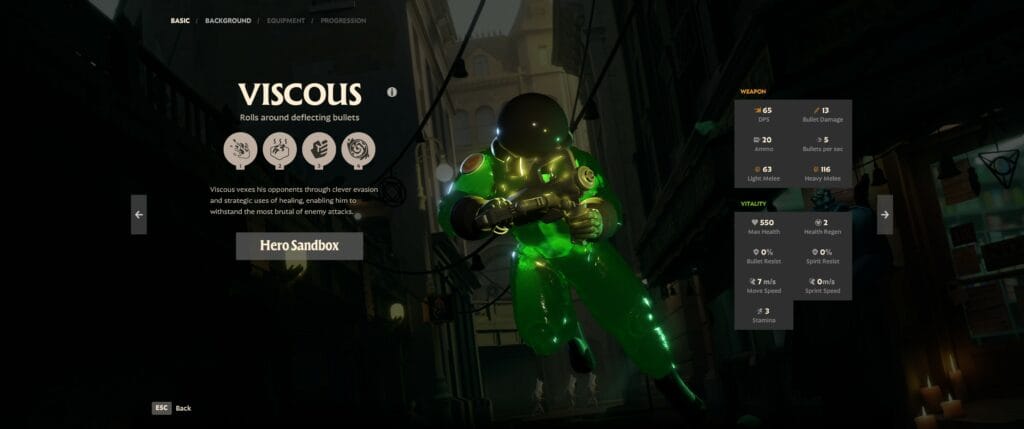 Beta Deadlock Viscous Main Screen Stats overview