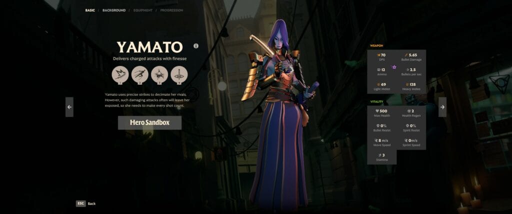 Beta Deadlock Yamato Main Screen Stats overview