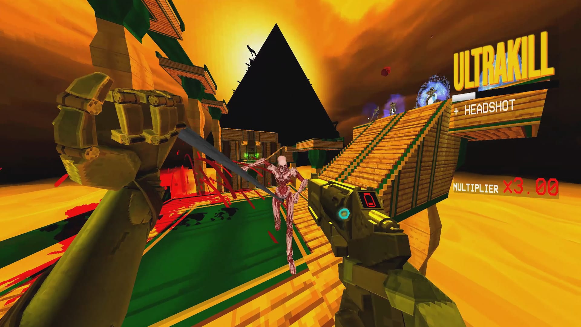 Ultraqkill Menu ULTRAKILL: un shooter retro que redefine el caos metálico en Steam